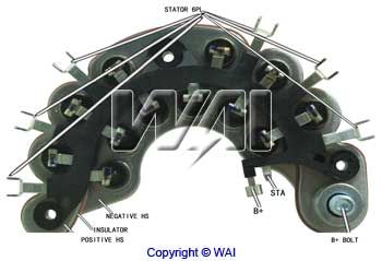 Mostek prostowniczy alternatora DER1650